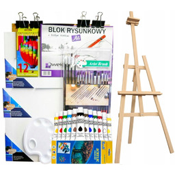 Malarski Zestaw Sztaluga Farby Paletka