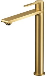 CERSANIT Bateria umywalkowa stojąca VIRGO wysoka, złota szczotkowana