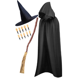 Zestaw czarownica - czarny - 1 op.