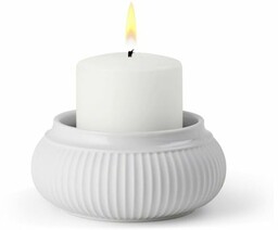 Lyngby Porcelain CURVE Świecznik na Świecę Bryłową 11