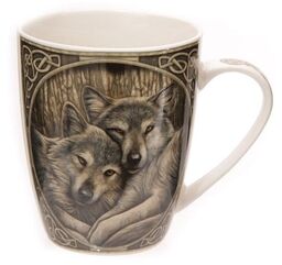 Wilki - porcelanowy kubek z nadrukiem projekt: Lisa