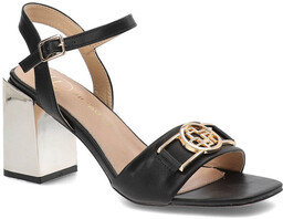 Czarne Sandały Filippo Eleganckie Buty Damskie