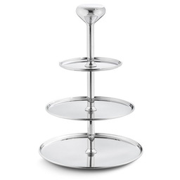 Georg Jensen ALFREDO Etażerka Stalowa 3-Piętrowa / Srebrna