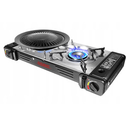 Kuchenka turystyczna grill Stilhoff 2 palniki nierdzewna płyta