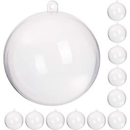 12X Bombki Bombka Akrylowa 12Cm Kula Pełna Składana