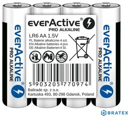 4x Baterie AA / LR6 everActive Pro Alkaline