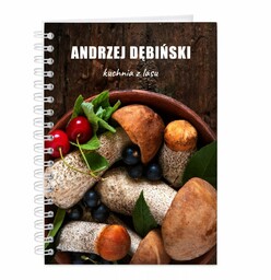 Przepiśnik kołonotatnik na przepisy z nadrukiem dla grzybiarza
