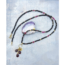 Pakamera Naszyjnik z granatami i rubinami