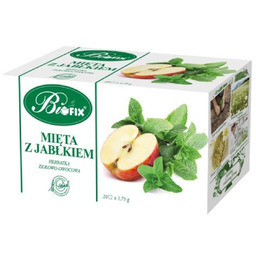 BiFix Mięta z jabłkiem Herbatka ziołowo-owocowa, 20x1,75g