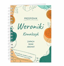 Przepiśnik kołonotatnik na przepisy z nadrukiem dla niej
