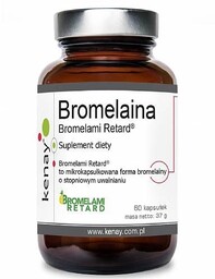 KENAY Bromelaina Bromelami Retard, 60 kapsułek