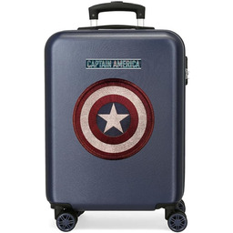 Marvel Avengers Captain America niebieska walizka kabinowa 38