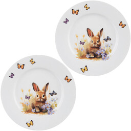 Orion Zestaw talerzy deserowych porcelanowych WIOSNA zając 20