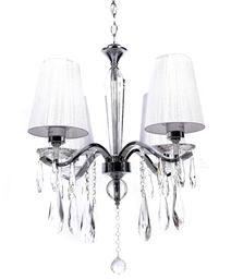 KLASYCZNY ŻYRANDOL KRYSZTAŁOWY BIAŁY ALESSIA W4