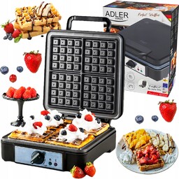 Gofrownica Mocna 4 Gofry Chrupiące Puszyste Mięciutkie 1800W