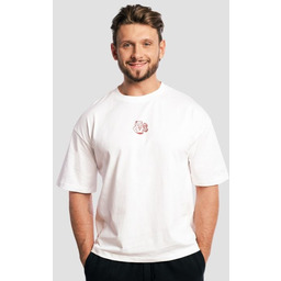 GymBeam Koszulka Shaker Boxy White