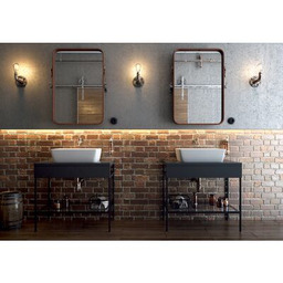 Umywalka nablatowa City 50 prostokątna z ceramicznym korkiem