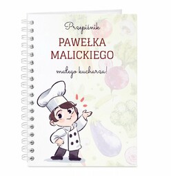 Przepiśnik kołonotatnik na przepisy z nadrukiem dla chłopca