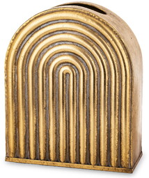 Wazon dekoracyjny metalowy złoty 36,5x30x11,5 175572