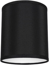Abażur Cylinder E27 H20 Czarny Tkanina A0003