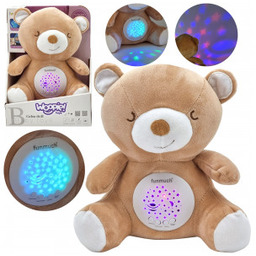 Przytulanka Usypiacz Projektor 2w1 Miś 10 Kołysanek Woopie