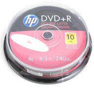 Płyta DVD+R Hewlett-Packard 8.5GB Cake 10szt. - InkJet