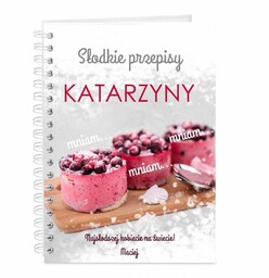 Przepiśnik kołonotatnik na przepisy z nadrukiem dla dziewczyny