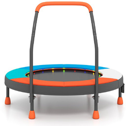 Mini trampolina dziecięca z uchwytem i lampkami