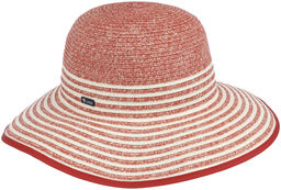 Kapelusz Floppy Striped Brim Twotone by Lipodo, czerwony