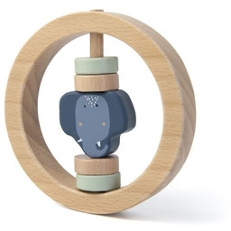 PPD, grzechotka drewniana okrągła Mrs Elephant