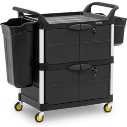 Wózek hotelowy serwisowy do sprzątania zamykany na klucz