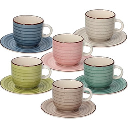 Tognana Urban Pastel 6 filiżanek do herbaty ze