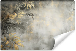 Muralo Fototapeta Do Sypialni Złote liście pośród mgły