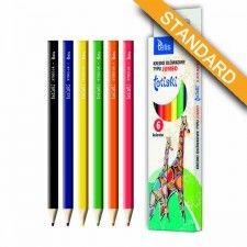 Kredki ołówkowe trójkątne Jumbo TETISKI 6 kolorów