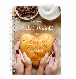 Przepiśnik kołonotatnik na przepisy z nadrukiem dla babci