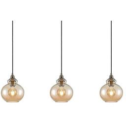 Lindby - Tymoni Lampa Wisząca Amber/Wood