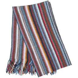 Ciepły kolorowy szal męski z wełny owczej SW-011