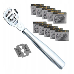 Zestaw Omega do pedicure do pięt stal nierdzewna