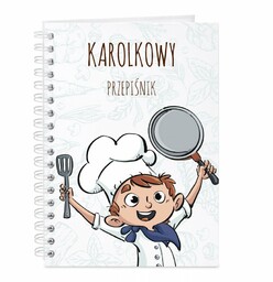 Przepiśnik kołonotatnik na przepisy z nadrukiem dla niego