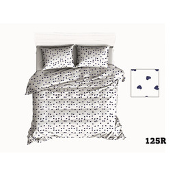 Karo Pościel bawełniana 150x200 R125 biała serca serduszka