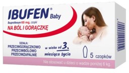 IBUFEN Baby 60mg czopki, 5 sztuk