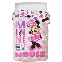 Narzuta kołdra pikowana Różowa 140x200 Myszka Minnie