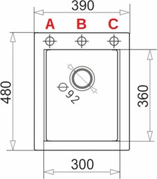 PYRAMIS Zlewozmywak SIROS MINI 1B karbon (39x48) 070180512