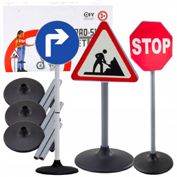 Znaki drogowe zabawkowe Zestaw Duże znaki edukacyjne Znak