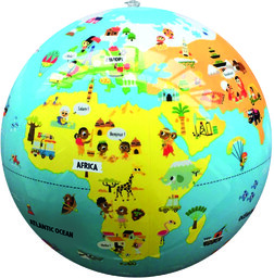 Caly, Globus Mali Podróżnicy piłka, 30 cm