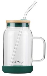 VIALLI DESIGN Słoik ze słomką Fuori 600 ml