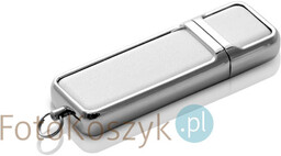 Biały pendrive ze skóry 16GB 2.0