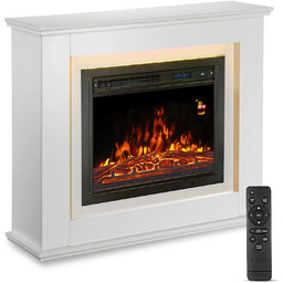 KOMINEK ELEKTRYCZNY 2000W BIAŁY Z EFEKTEM PŁOMIENIA 2