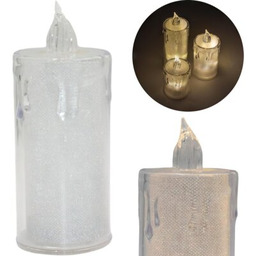 KOOPMAN Świeca dekoracyjna 7622028 LED Biały-transparentny Zyskaj