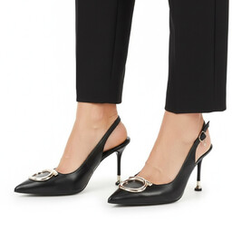 Chebello Czółenka damskie, cholewka ze skóry naturalnej